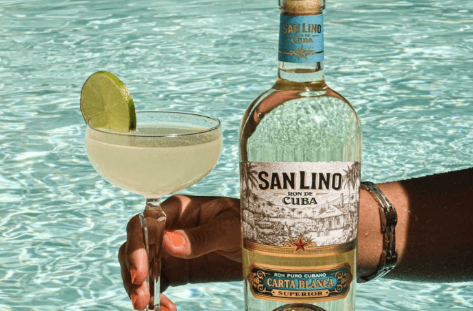 SAN LINO BLANCA RUM BY THE POOL